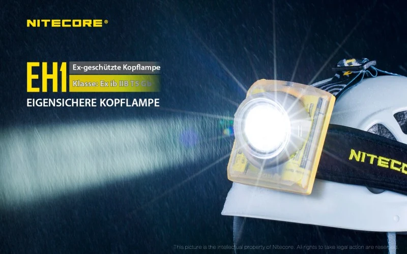 Nitecore EH1 Kopflampe CREE XP-G2 S3 LED 260 Lumen - ex-geschützte Lampe