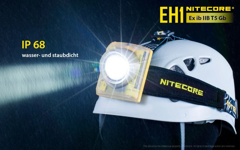 Nitecore EH1 Kopflampe CREE XP-G2 S3 LED 260 Lumen - ex-geschützte Lampe