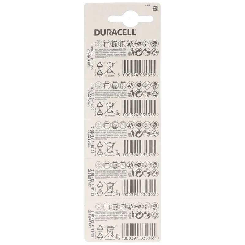 Duracell CR2032 Lithium Batterie 3 Volt mit bis zu 180mAh (5 St.)