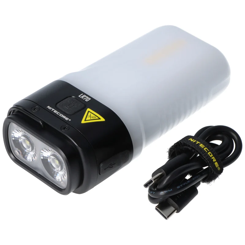 Nitecore LR70 LED-Taschenlampe, vereint Taschenlampe, Camping-Laterne und Powerbank in einem, max. 3000 Lumen Helligkeit