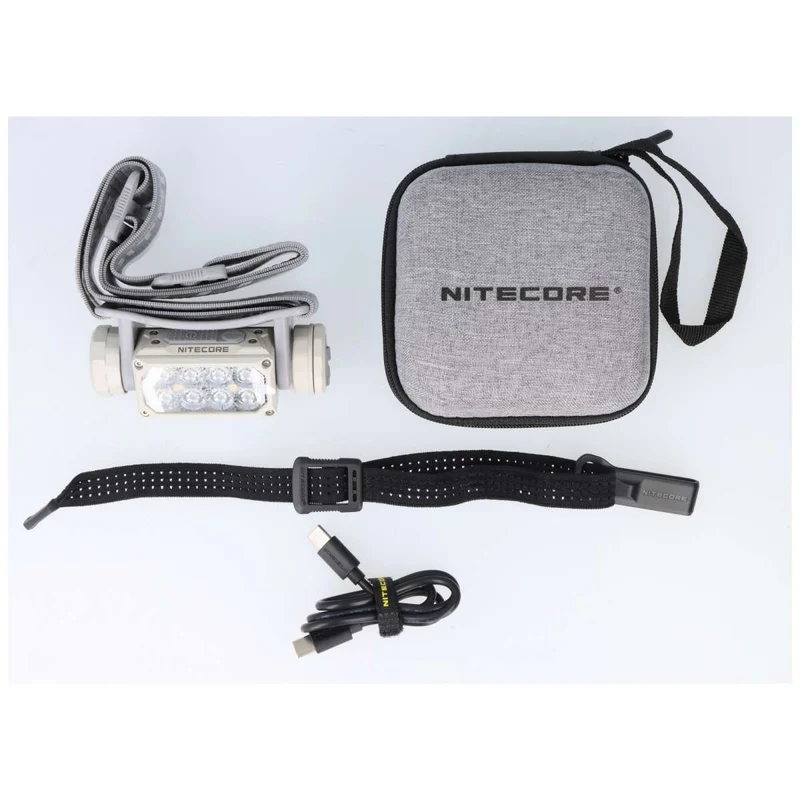 Nitecore HC65 UHE Stirnlampe mit bis zu 2000 Lumen, grau, 3 Lichtquellen, inkl. 18650 Li-Ion Akku 4000mAh