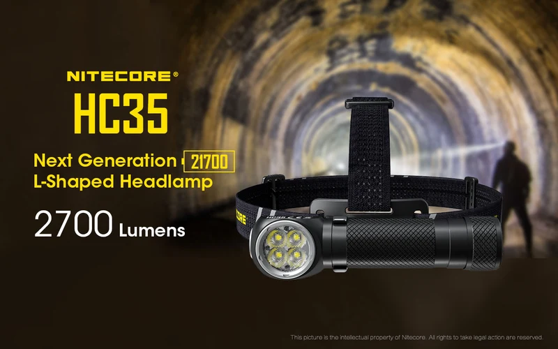 Nitecore HC35 LED-Taschenlampe mit max. 2700 Lumen inklusive NL2740HP Akku Li-Ion