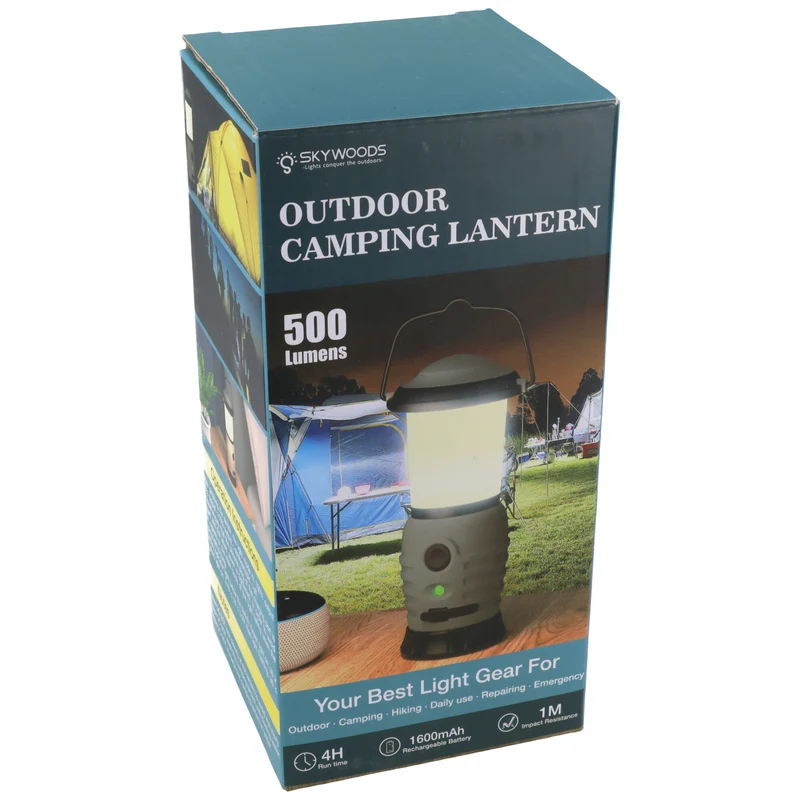 Skywoods Campinglampe L50270 – 500 Lumen, kompakte Outdoor-Laterne