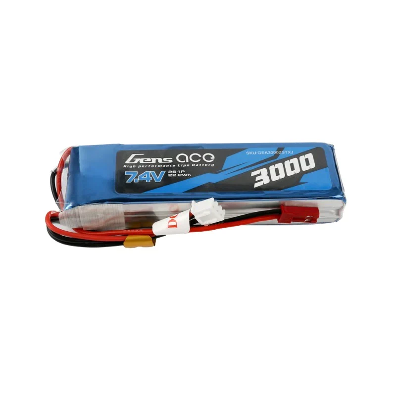 Gens Ace 3000mAh 7,4V 2S1P Lipo-Akkupack