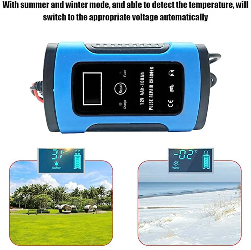 12V 6A Batterie Ladegerät Automatische Betreuer Tragbare Smart Blei Säure Batterien Power Lade Adapter Für Automotive Lkw Auto