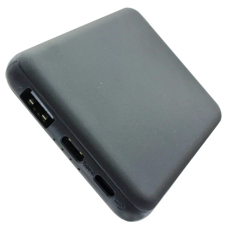 AccuCell Powerbank Li-Polymer mit 5000mAh, LED-Indikator, Micro-USB und USB-C Ausgang inklusive Apple iPhone USB Sync- und Ladekabel