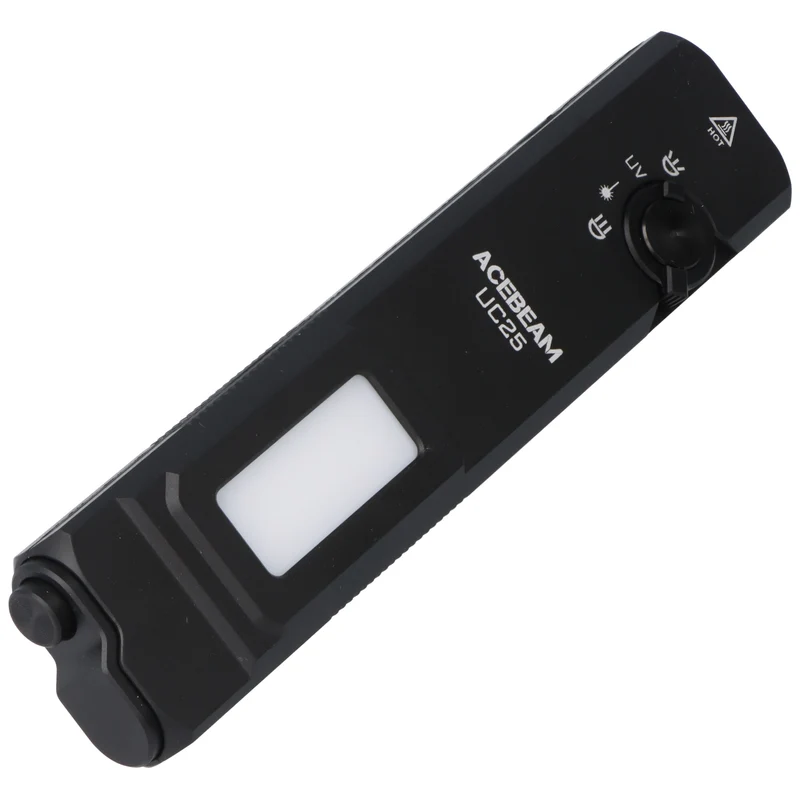 AceBeam UC25 mit 3.100 Lm Kalt.- Warmweißem / UV Licht und grünem Laser, Schwarz