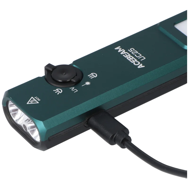AceBeam UC25 mit 3.100 Lm Kalt.- Warmweißem / UV Licht und grünem Laser / Grün