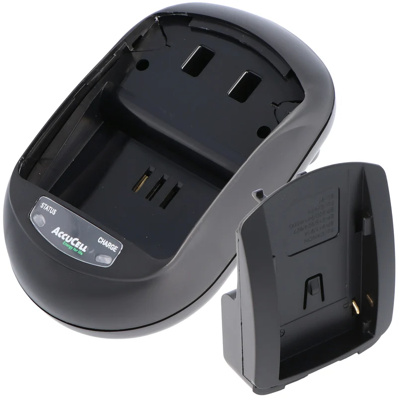 AccuCell Schnell-Ladegerät passend für Canon BP-911, BP-914, BP-915, BP-924 und alle baugleichen Akku