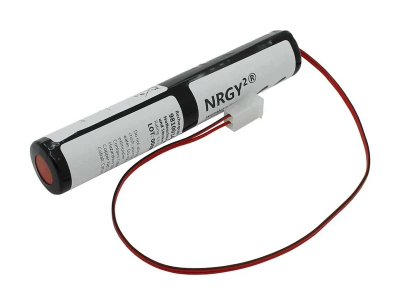 AccuCell Notleuchtenakku NiMH 3,6V 1800mAh L1x3 Sub-C mit 300mm Kabel und Stecker