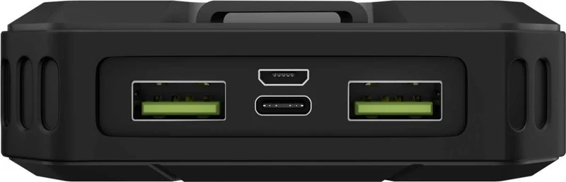 Goobay Outdoor Schnelllade-Powerbank mit Solar 20.000 mAh (USB-C™ PD, QC 3.0) - Robuste Allround-Stromversorgung für den Outdoor-Einsatz