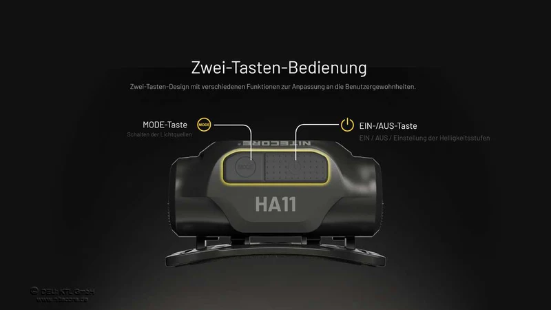 Nitecore Stirnlampe HA11 V2 - 240 Lumen