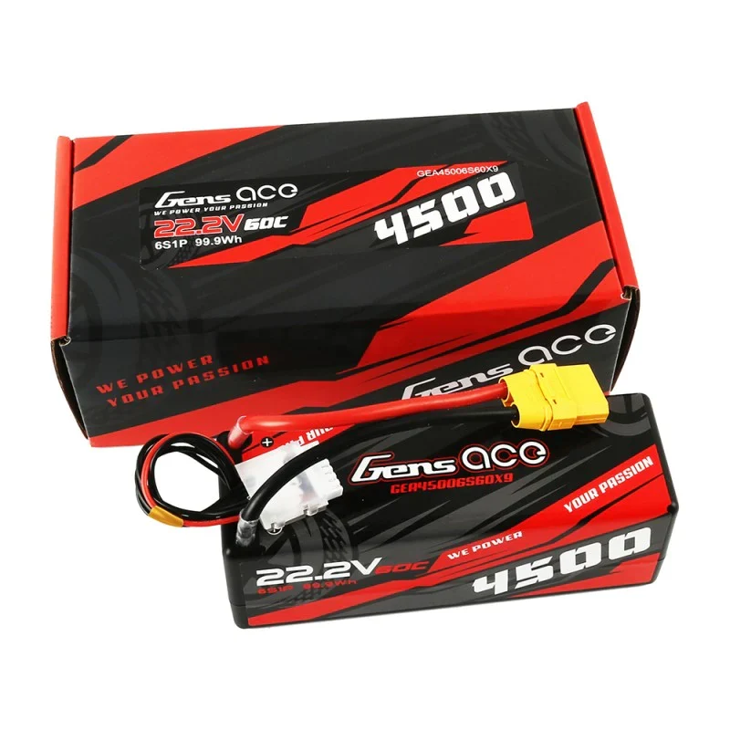 Gens Ace 4500mAh 6S1P 22.2V 60C HardCase RC Auto Lipo Akku 14#