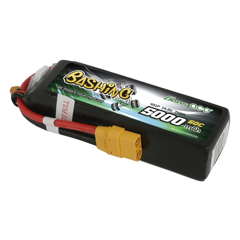 Gens Ace 5000mAh 14,8 V 4S1P 60C Lipo-Akku mit XT90 Plug-Bashing-Serie