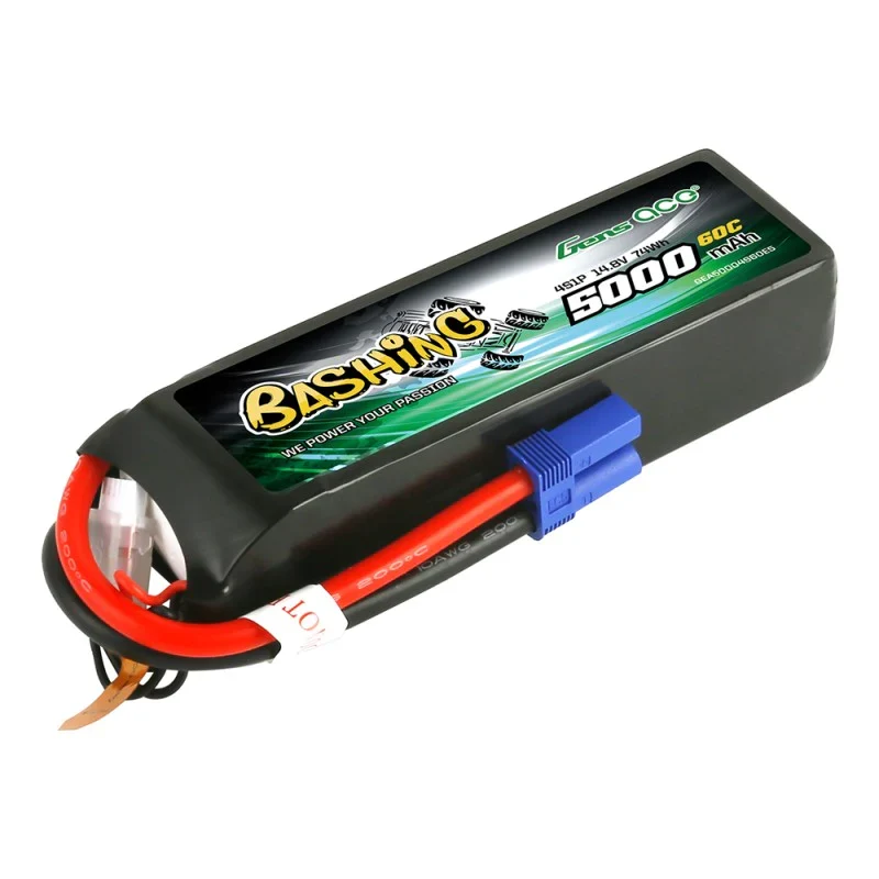 Gens Ace 5000 mAh 14,8 V 4S1P 60C Lipo-Akkupack mit EC5 Plug-Bashing-Serie