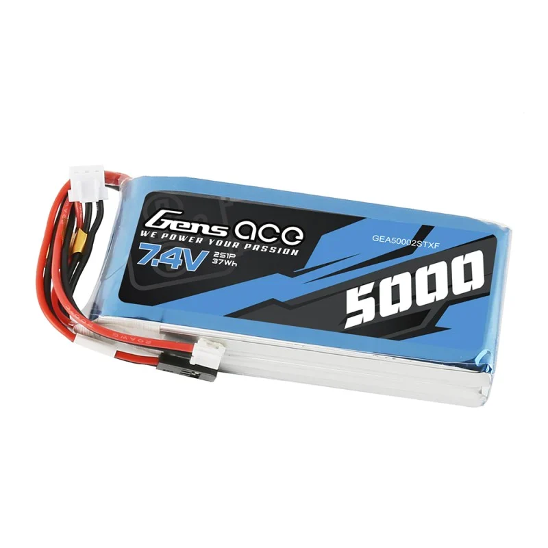 Gens Ace 5000 mAh 7,4 V RX/TX 2S1P Lipo-Akkupack