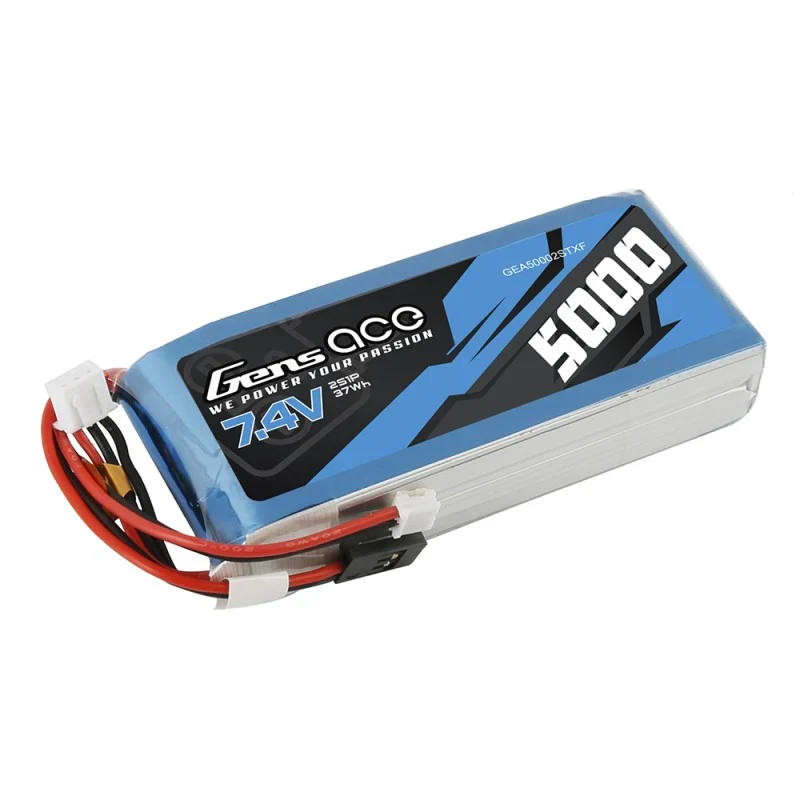Gens Ace 5000 mAh 7,4 V RX/TX 2S1P Lipo-Akkupack