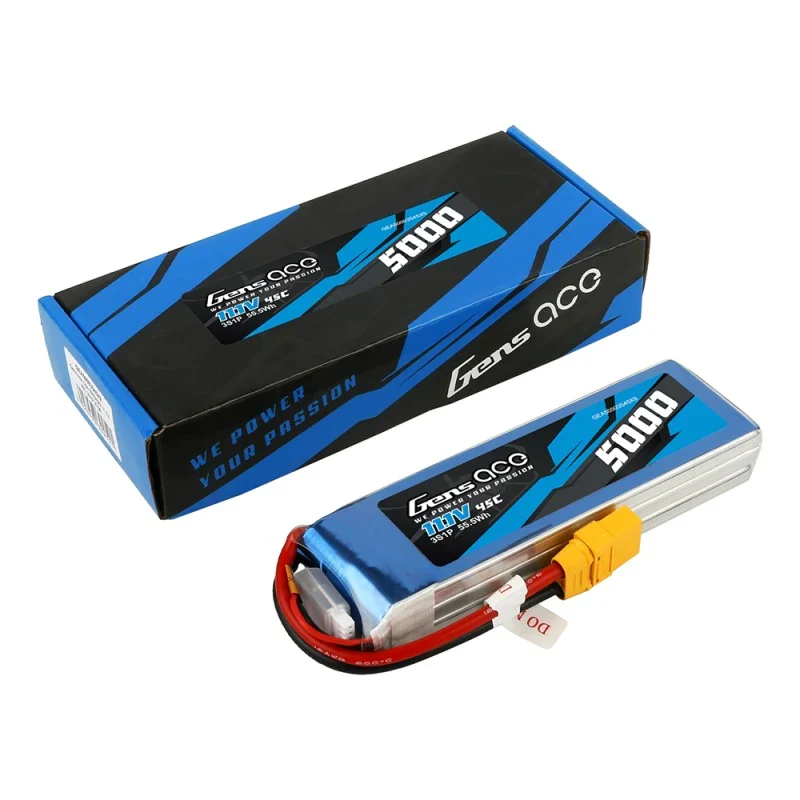 Gens Ace 5000mAh 11.1V 45C 3S1P Lipo Akku mit XT90 Stecker
