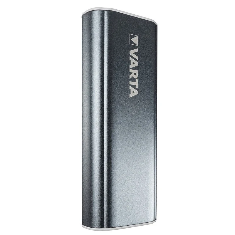 Varta Powerbank mit 5200mAh inkl. Micro USB Ladekabel mit 4 LED Ladeanzeige, dunkelgrau