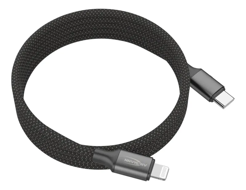 ANSMANN Magnetisches Ladekabel – USB-C auf Lightning, 120 cm