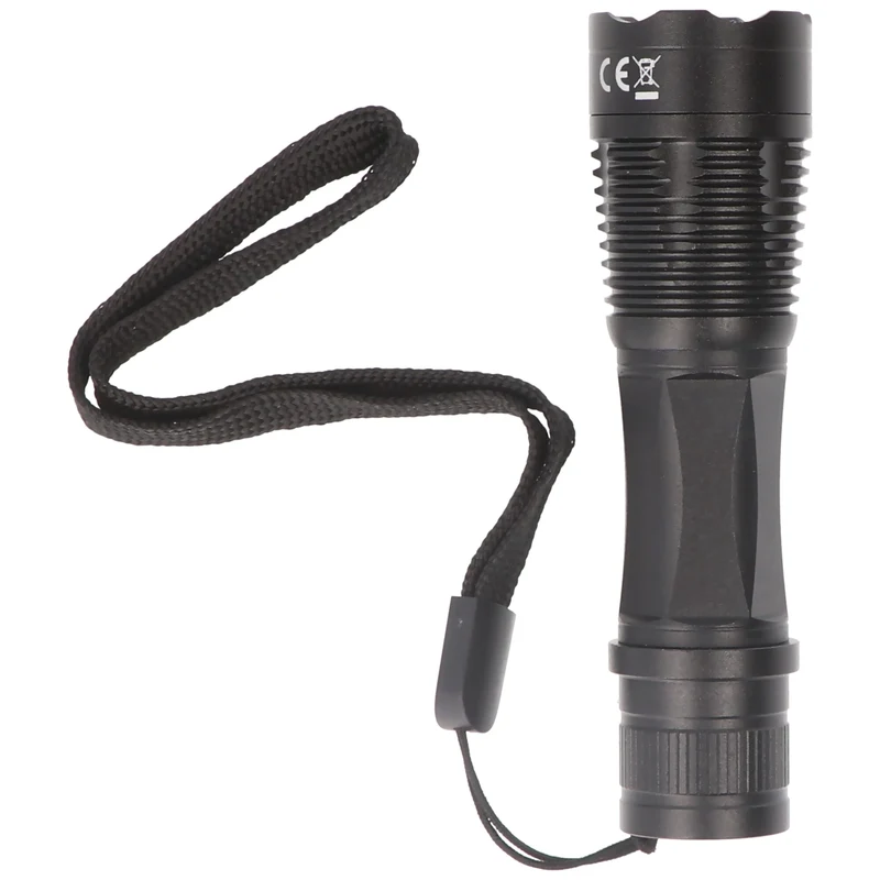 Arcas 1 Watt LED Taschenlampe schwarz inklusive Alkaline Batterie