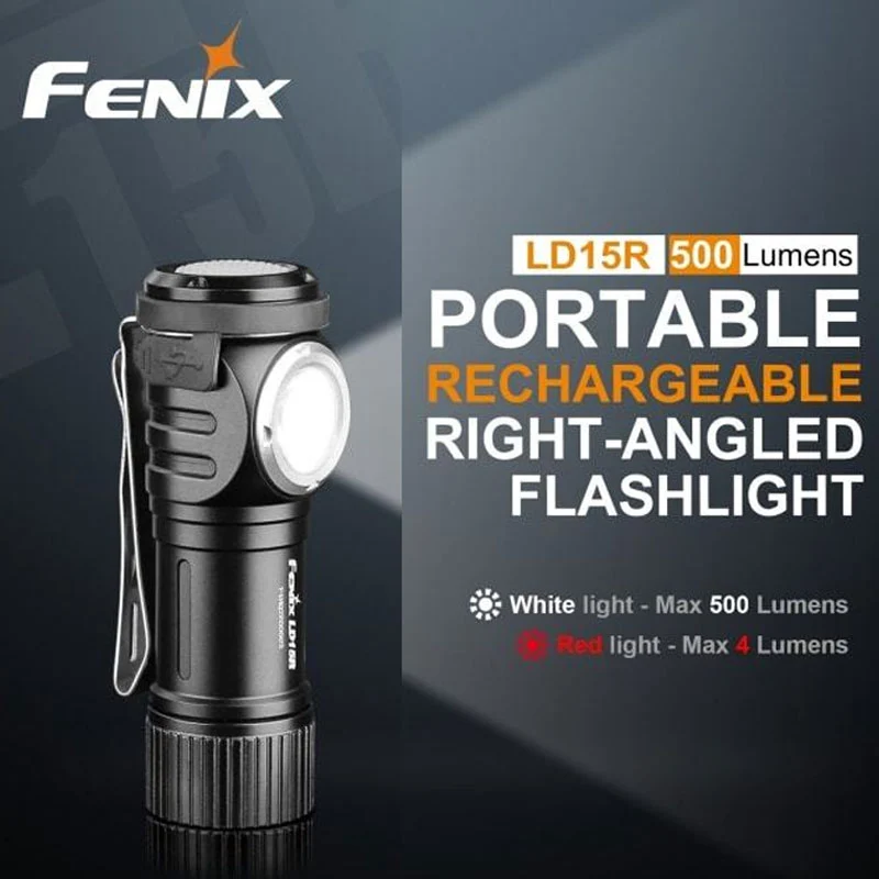 Fenix LD15R LED Taschenlampe mit Cree XP-G3 white LED inklusive CR123A Akku und Ladekabel