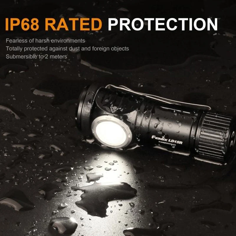 Fenix LD15R LED Taschenlampe mit Cree XP-G3 white LED inklusive CR123A Akku und Ladekabel