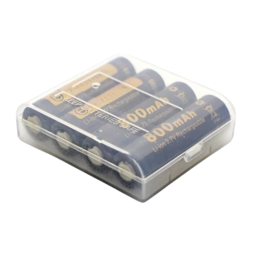 Soshine Kunststoffbox für 4x 14500 oder 4x AA transparent