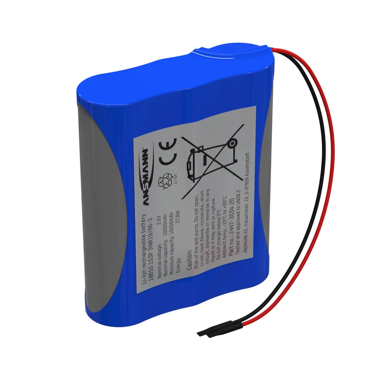 Ansmann Lithium-Ionen Akkupack 3,63 Volt / 10500 mAh / 1S3P, ideal für mobile Anwendungen