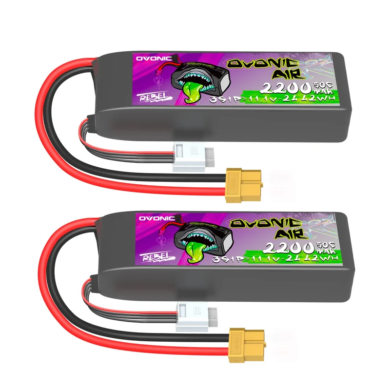 Ovonic Rebel 2.0 3S 11,1V 2200mAh 50C LiPo mit XT60-Stecker (2 St. )