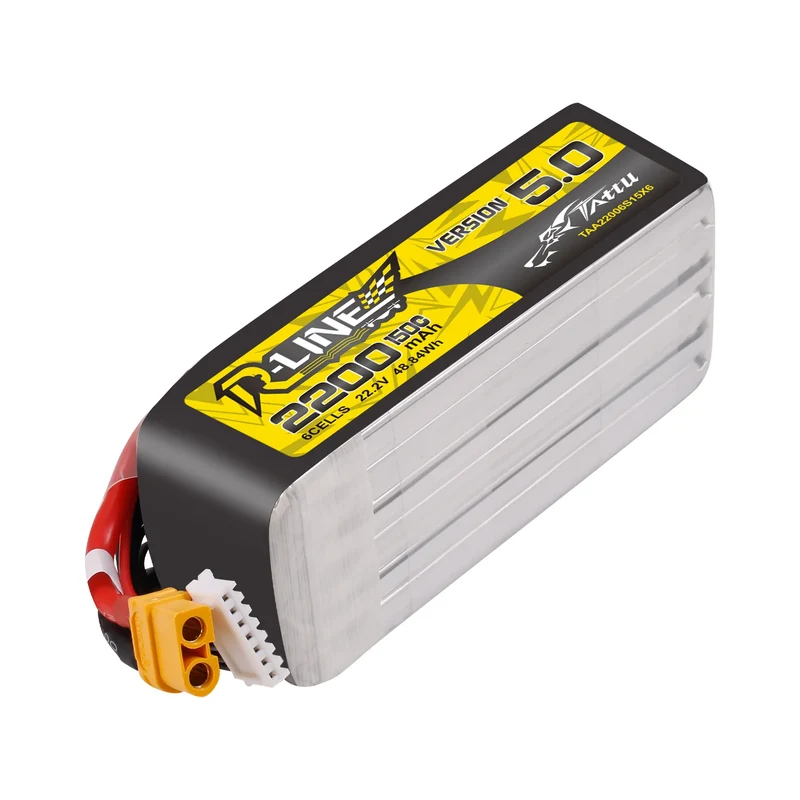 Tattu R-Line Version 5.0 22,2V 2200mAh 6S 150C LiPo-Akku mit XT60U-F-Stecker