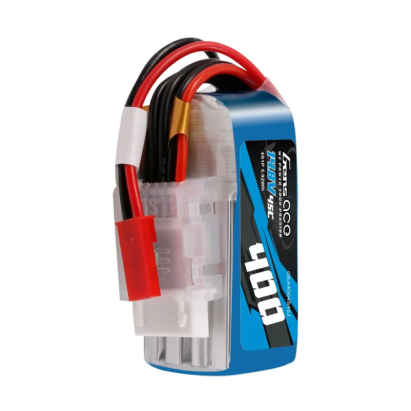 Gens Ace 400mAh 4S 14,8V 45C LiPo-Akku mit JST-SYP-Stecker