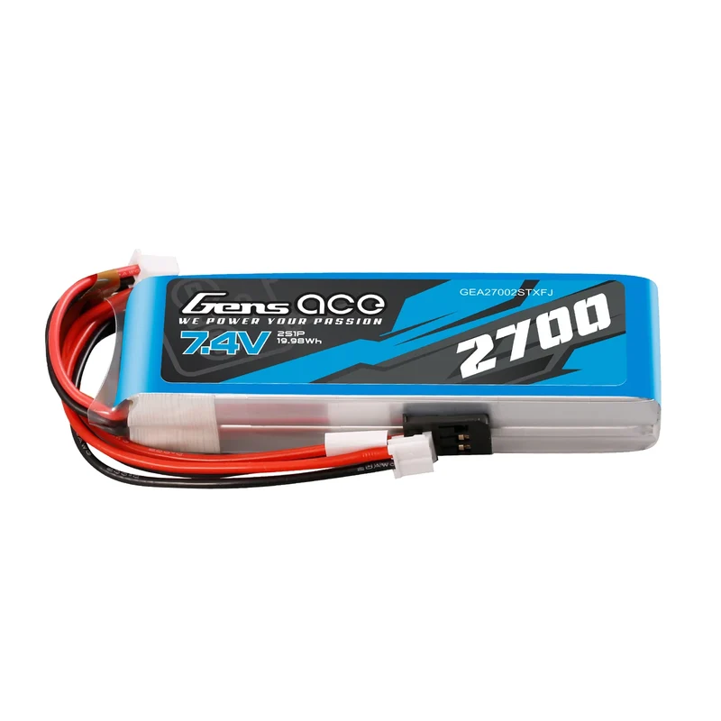 Gens Ace 2700mAh 7,4V 2S LiPo-Akku mit Futaba+JST-EHR-Stecker