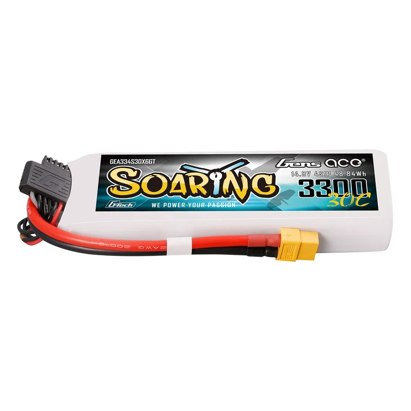 Gens Ace Soaring 3300mAh 4S 14,8V 30C G-Tech Lipo-Akku mit XT60-Stecker