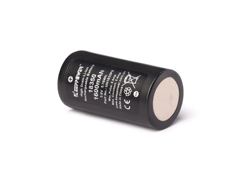 Keeppower, 18350, 1600mAh 3,6 Volt - 3,7 Volt Lithium-Ionen-Akku Entladestrom konstant 5 Ampere