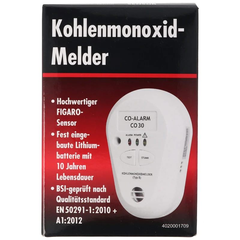 AccuCell Kohlenmonoxidmelder mit Langzeit-Lithiumbatterie, Lebensdauer ca. 7 Jahre