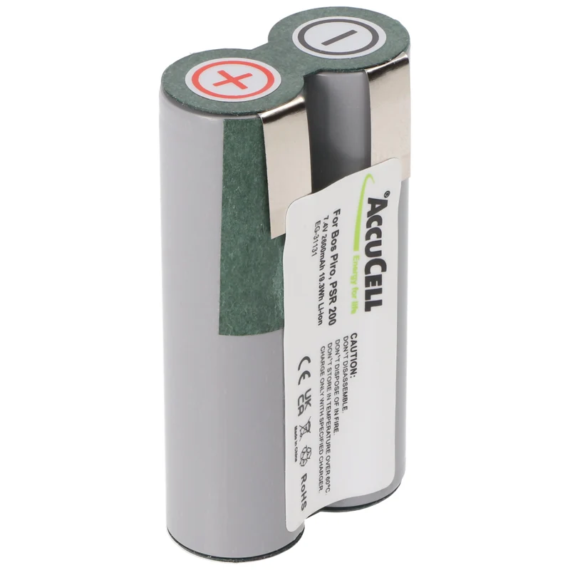 AccuCell Akku passend für Bosch Prio Akku PSR 200 Li-ion 7,2-7,4 Volt 2600mAh 19,3Wh