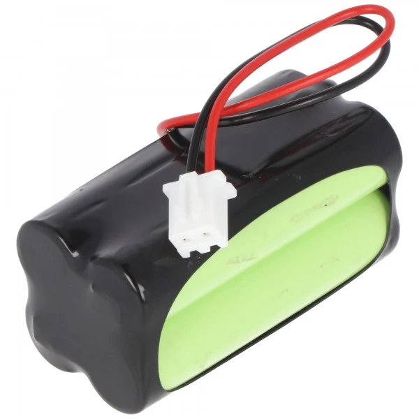 AccuCell Notleuchtenakku NiMH 4,8V max. 800mAh F2x2 Micro AAA 100mm Kabel und Stecker