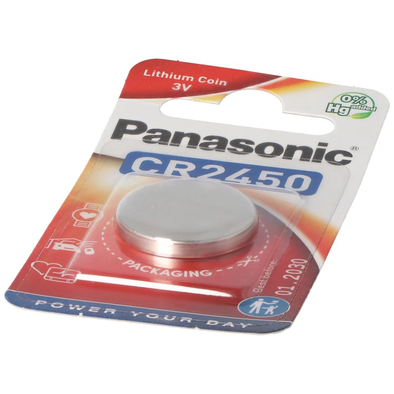Panasonic CR2450 Lithium Batterie IEC CR 2450 EL, 5410853014355 CR-2450EL/1B
