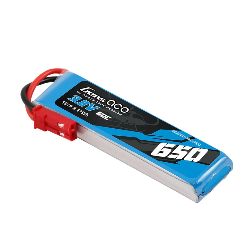 Gens Ace 650mAh 3,8 V 60 C 1S1P HV LIPO-Akku mit JST-SYP-Stecker