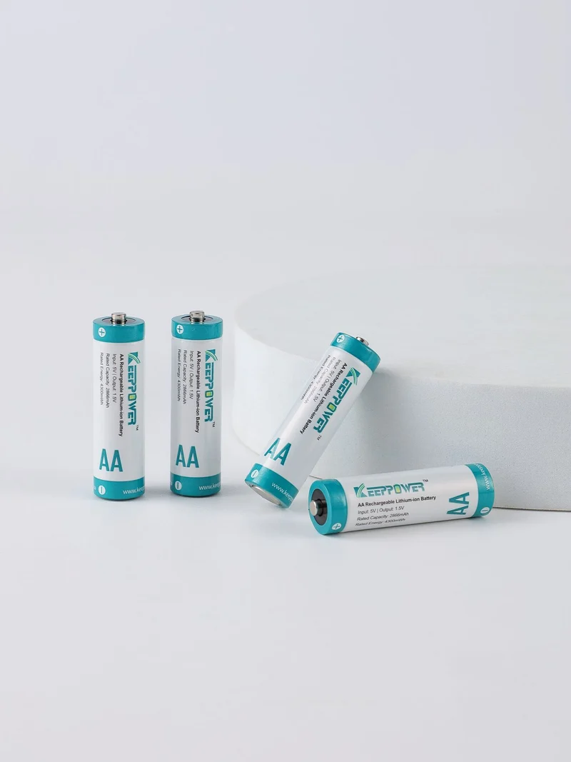 Keeppower I4 Ladegerät mit 4× 1,5V AA Li-Ion-Akkus (4300mWh) – USB-C Eingang