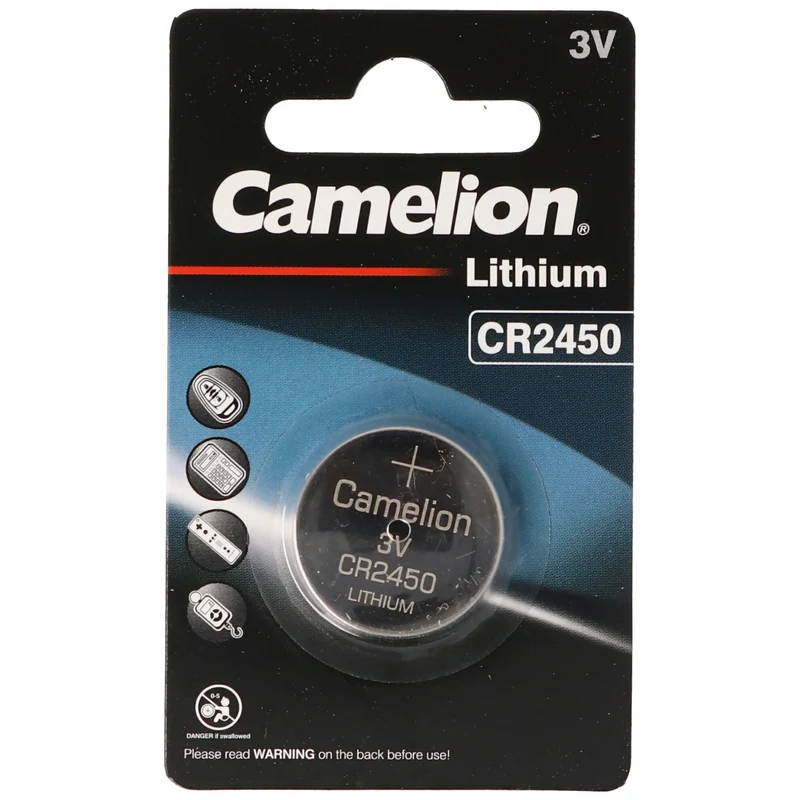 Camelion Lithium Batterie IEC CR2450, 3 Volt max. 620mAh (5 St.)