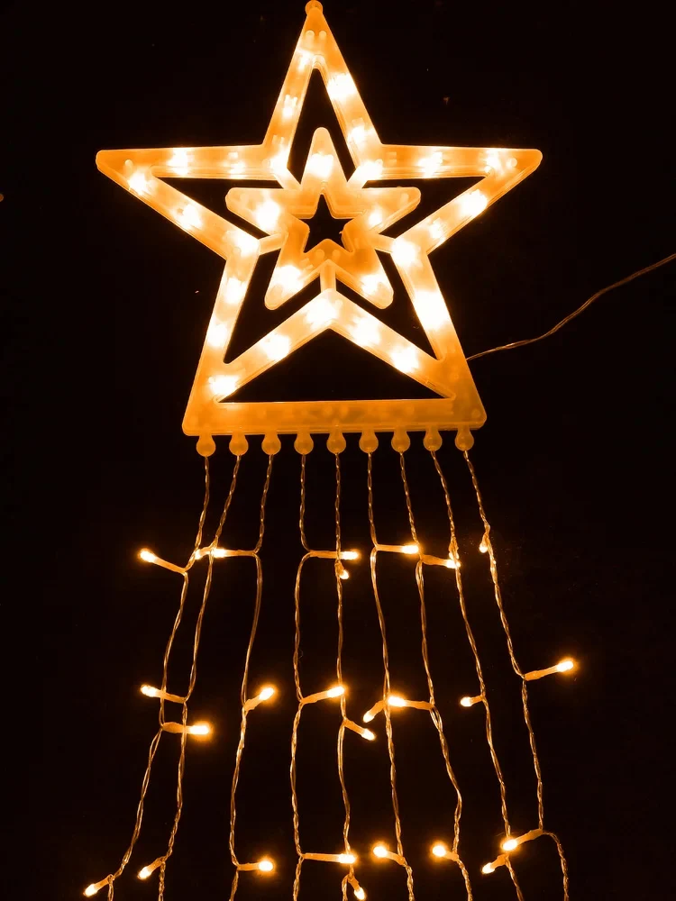 Modee LED-Weihnachtslichterkette „Star Lights“ – 2×3 m, warmweiß, 300 LEDs, zaubert sofort festliche Wohlfühlatmosphäre in jedem Raum
