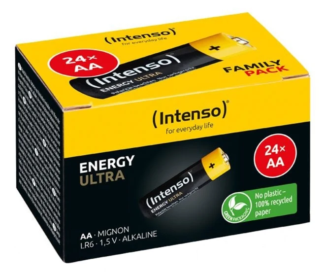 Intenso Energy Ultra, Batterie Alkaline, Mignon, AA, LR06, 1.5Volt (24er Pack)