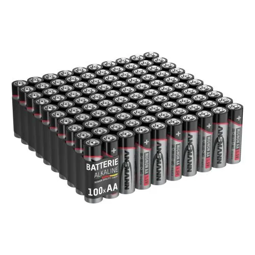 Ansmann Alkaline Batterie Mignon AA, LR06 1,5 Volt, 100er Sparpack, perfekt für den alltäglichen Gebrauch