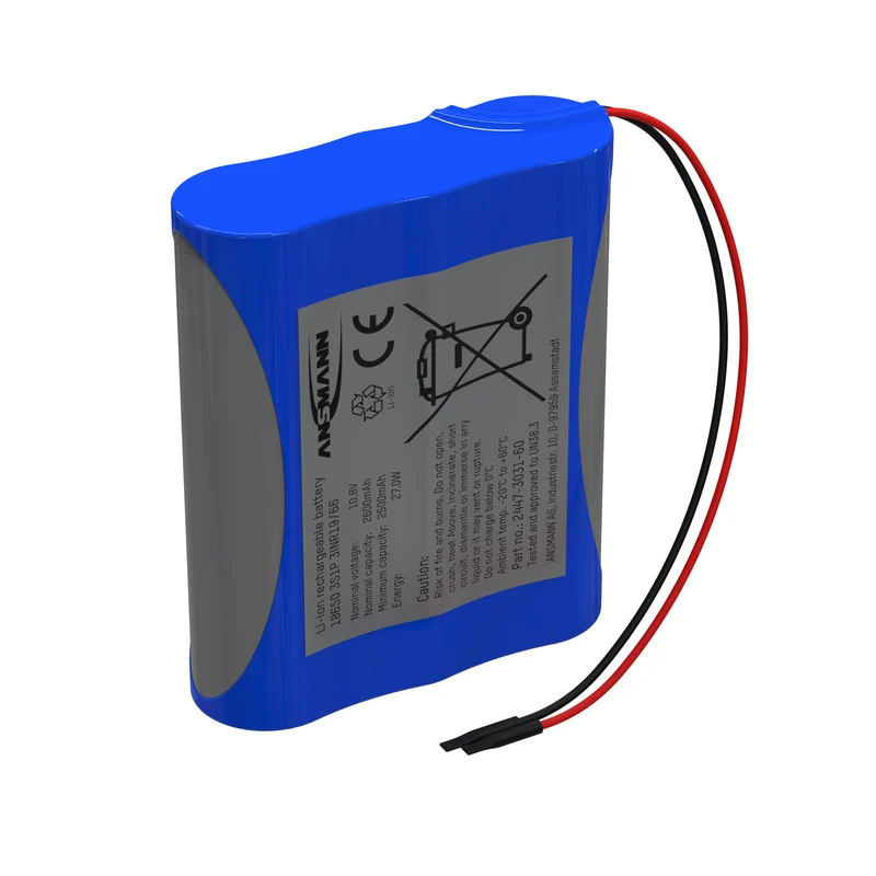 Ansmann Lithium-Ionen Akkupack 10,8 Volt / 2600 mAh / 3S1P, ideal für mobile Anwendungen