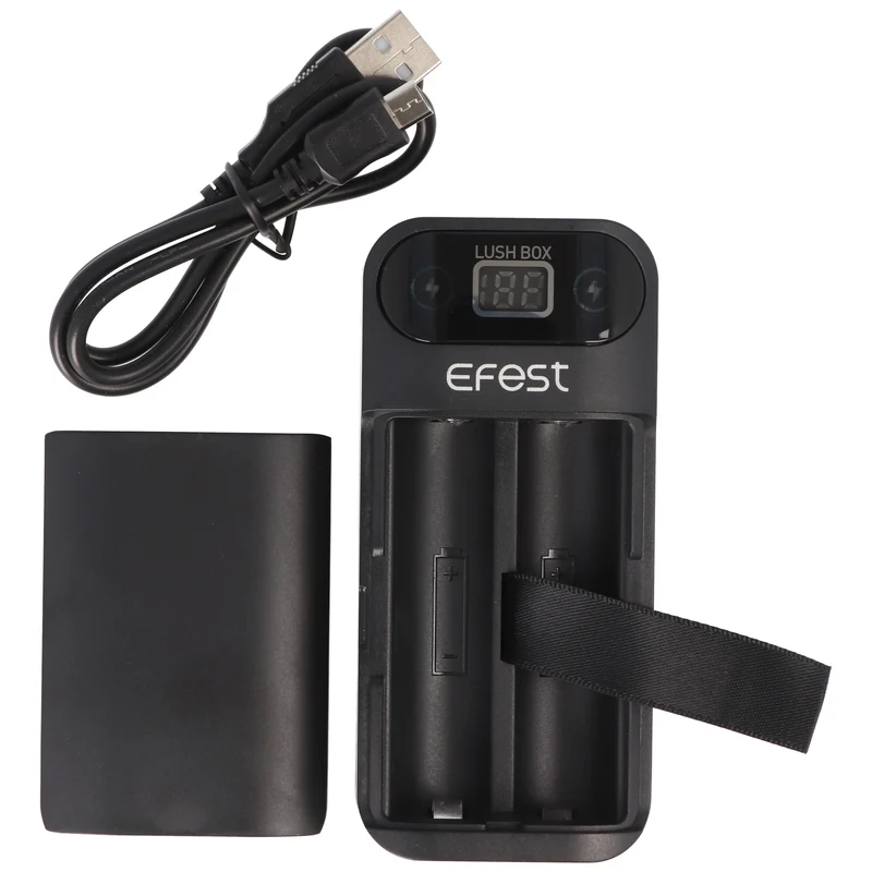 Efest 3in1 Powerbank & Ladegerät für 18650 Li-Ion Akkus – USB-Ausgang 2,1A