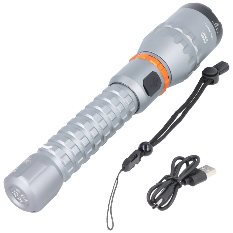 NEBO Davinci 8000 LED Taschenlampe, 8000 Lumen, bis zu 206 Meter Leuchtweite, wiederaufladbar