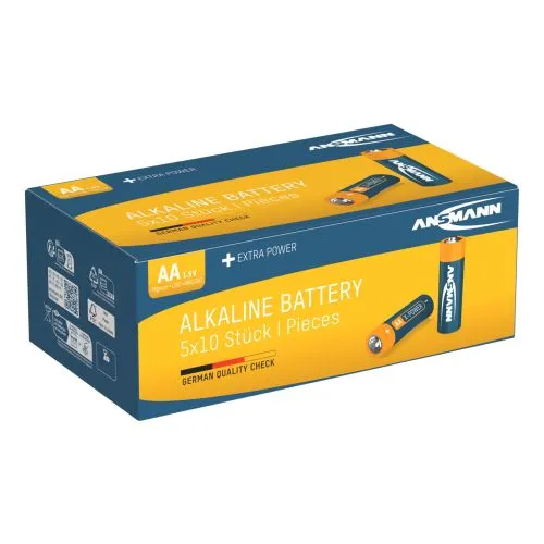Ansmann X-Power Alkaline Batterie Micro AAA, LR03, 1,5 Volt, 50er Sparpack, perfekt für den alltäglichen Gebrauch