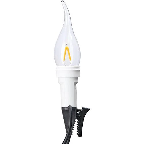 Hellum 15-flg. LED-Windstoßkerzenkette E14
